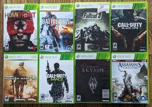 8 XBOX 360 Skyrim Call of Duty Assassins Creed Fallout 3 Battlefield 4 Homefront - Foto 1 di 2