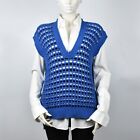 Sportmax Max Mara Cotton Blend Knitted Sleeveless Vest Sweater Pullover Size L