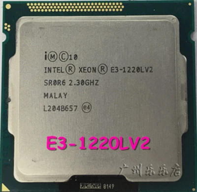 CPU Intel xeon E3-1220L V2 17W GEN8 SR0R6 LGA 1155 2.3GHZ Processor CPU - Image 1 of 3