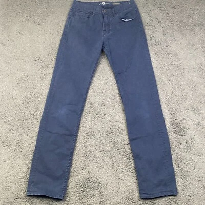 Pantalones 7 For All Mankind para Hombres 30 (28x31) Azul Slimmy Chino Informales Preppy Elastizados Foto 1 de 4