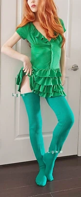 Extra Long Thigh High Boot Slouch Socks Solid Stripe Knit Cable Plus Over Knee - Image 1 of 4