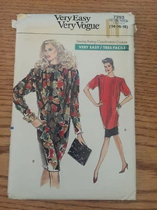 Vogue Very Easy Very Vogue Pattern Womens Dress Tunic Skirt SZ 14-18 - Picture 1 of 2