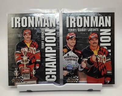 Ironman Champion Terry Labonte 1997 Pinnacle #1 Of 2 & #2 Of 2 Special Embossed  - Image 1 of 2