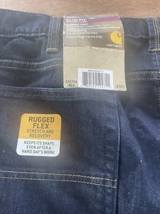 Carhartt Women’s Rugged Flex Layton Skinny-Leg Jean Slim Fit Indigo 18 R - Picture 1 of 5
