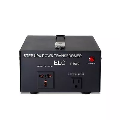 ELC T Series 3000+ Watt Voltage Converter Transformer - Step Up/Down - 110v t... - Image 1 of 4