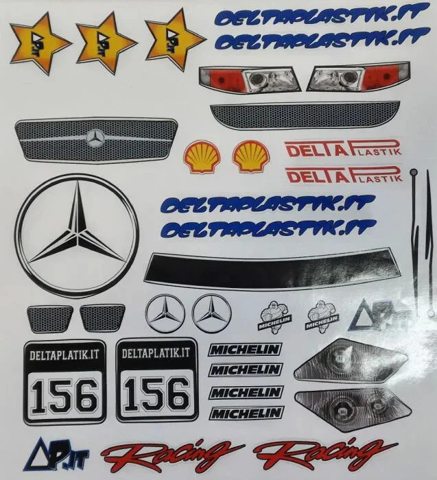 DEC027 - Mercedes AMG DTM (restyling) ADESIVI DECALS RC BODY 1/8 - Immagine 1 di 1