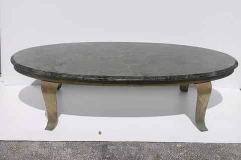 MID CENTURY MODERN "MULLER" DESIGNER COFFEE TABLE AND END TABLE/ CULTURED MARBLE Cover