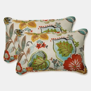 Bright Floral Indoor/Outdoor Accent Throw Pillow Plush Fill, Weather, and Fade R - Picture 1 of 12