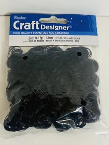 Cabello rizado de muñeca 0,5 oz negro 082676766169 - Imagen 1 de 5