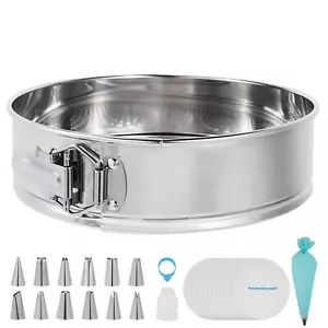 10 Inch Springform Pan for Baking 304 Stainless Steel Cheesecake Pan with Rem... - Picture 1 of 7