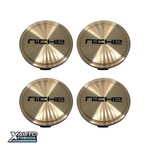 4 x Niche Snap In Wheel Center Cap Bronze / Gloss Black 1007-24-05LRBRT - Picture 1 of 1