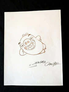 PELÍCULA ANGRY BIRDS Original Dibujado a Mano SANDRO CLEUZO FIRMADO Piggy Concept #AB - Imagen 1 de 3