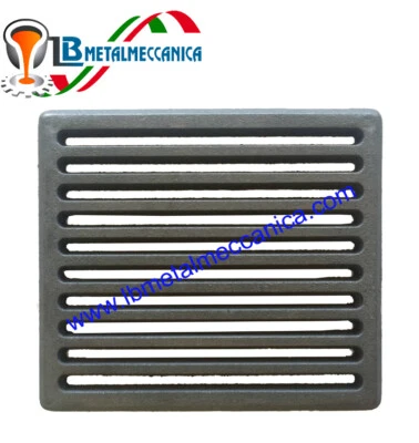 LB METALMECCANICA Grata,Fondello,Griglia,ghisa,camino,stufe,termocamino 21,5x25 cm LB-GC215250