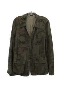Guess Camouflage Light Jacket Blouse Sz Medium - Picture 1 of 9