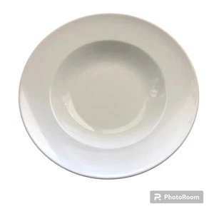 CRATE & BARREL Large Porcelain Whit Soup Pasta Bowl 12” Rim 2” - Picture 1 of 9