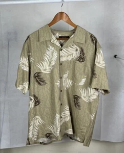 Tasso Elba Island Silk Shirt Mens XL XLarge Coral Hawaiin - Picture 1 of 7