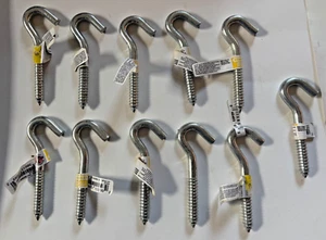 Ceiling Hook National 220483 Zinc Plated Silver Steel 4 15/16” 125SWL ~LOT of 9 - Picture 1 of 2