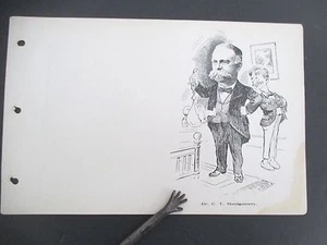 Caricature Print of Dr. C. T. Montgomery, Ulster County, NY, Circa 1910 - Picture 1 of 1