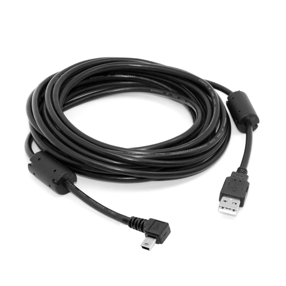 Mini USB B Type 5pin Male Right Angled 90 Degree - USB 2.0 Male Data Cable 5M - Image 1 of 4