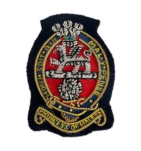 PWRR Officers Wire Embroided Side Hat Badge - Princess of Wales's Royal Regiment - Picture 1 of 2