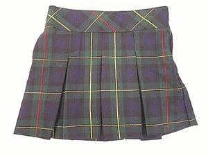 Girls R/K Multi-Color Plaid Kick Pleat Uniform Skort Reg & 1/2 Sizes 5 & 10 1/2 - Bild 1 von 6