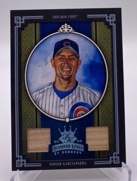 2005 DONRUSS DIAMOND KINGS NOMAR GARCIAPARRA 1/1 DUAL BAT CHICAGO CUBS SSP - Image 1 of 2