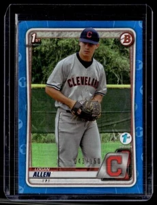 BOWMAN 2020 1° EDIZIONE BLUE FOIL /150 1° PROSPETTO LOGAN ALLEN INDIANI - Foto 1 di 1