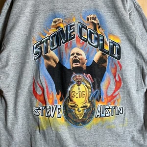 Vintage Stone Cold Steve Austin Jersey Adult 2XL Grey Short Sleeve Men's 90s - Picture 1 of 13
