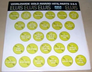 ELVIS PRESLEY - Elvis' Worldwide Gold Award Hits Part 3 & 4 (LP, 1978) VG/VG+ - Picture 1 of 1