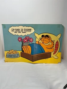 Easy To Please Vintage 1978 Argus Garfield Poster 14x21 - Picture 1 of 6