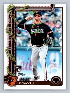 2025 Topps Holiday Baseball - Coby Mayo #H118 Holiday Lights Image Variation - Picture 1 of 2