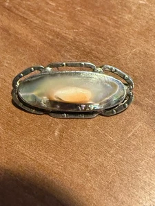 Vintage Sterlingsilber Blister Perle kleine Anstecknadel Brosche 1" x 1/4" - Bild 1 von 2