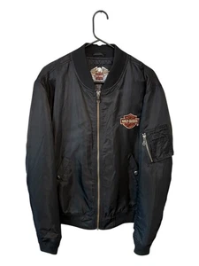 Harley Davidson Smoking Gun Chicago bestickte Nylon Jacke Größe L - Bild 1 von 5