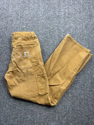 Carhartt Pants Youth 12 Brown Y2K Carpenter Utility Cargo Distressed BN8311-B - Image 1 of 4