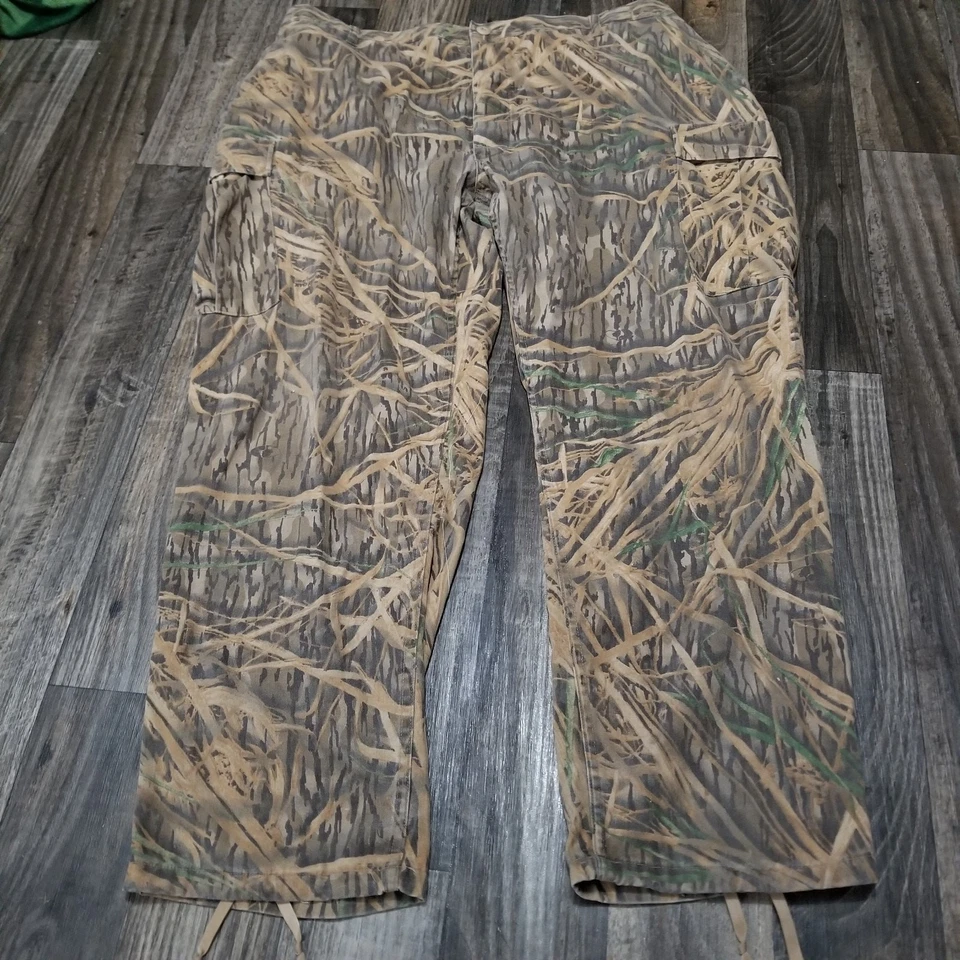 Брюки мужские Cabelas 3XL желтовато-коричневые с регулируемой талией брюки-карго с лезвием трава камуфляж - Изображение 1 из 4