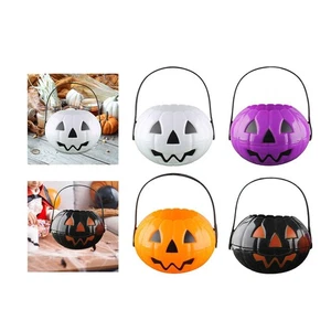 Halloween Trick or Treat Bucket Pumpkin Pail for Boys Girls Children Holiday - Picture 1 of 26