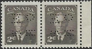 🍁Canada  #O285 Pair  "King George VI"  Nice New 1949  Ohms Postes Postage   (A) - Picture 1 of 2