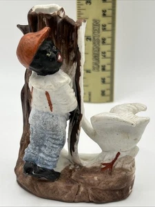 Biskuit kleiner Junge am Baum mit Gans beobachtet datiert 1941 - Bild 1 von 13