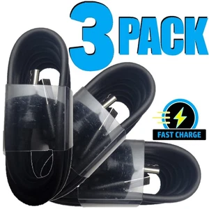 Paquete de 3 cables de carga rápida USB tipo C para Samsung Galaxy S8 S9 S10 S20 - Picture 1 of 15