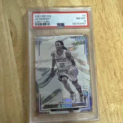 Ja Morant 2023-24 Panini Recon #3 Contours Case Hit SSP PSA 8 - Image 1 of 3