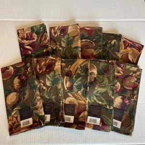 Ralph Lauren Home Set of 10 Napkins Balmoral Horns Floral Cotton Twill 19 x 19 - Picture 1 of 3