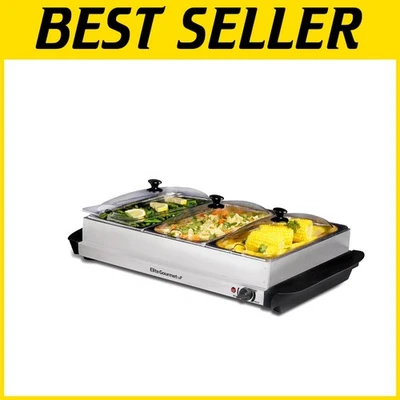 Stainless Steel Buffet Server with Carry Handles - Image 1 of 4