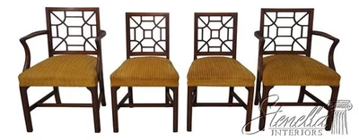 LF70003: Juego de 4 sillas de comedor vintage de caoba HENREDON Foto 1 de 4