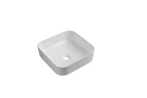 Lavabo Lavabo Baño Moderno Cuadrado Encimera Cerámica Cuadrado Blanco - Imagen 1 de 7
