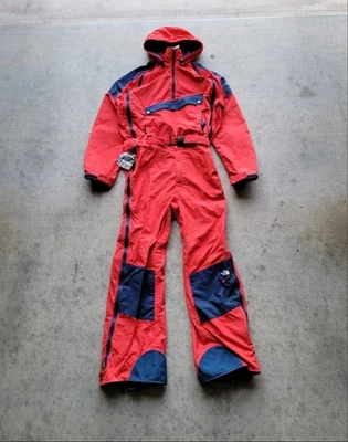 Vintage 80s The North Face Goretex Snow Ski Wind Jump Suit L  NWOT Red - Image 1 of 4