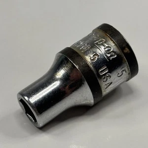 Snap On Tools TMM5 1/4 Dr 6Pt Metric 5mm Flank Dr Shallow Chrome Socket USA VTG - Picture 1 of 9