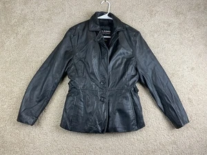 Wilsons Giacca di Pelle Donna Piccolo Collo Ultra Sottili Isolamento Nero - Foto 1 di 17