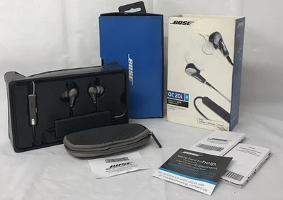 Bose QC20i Auricolari Cancellazione Rumore Nero 3,5mm Jack-Testato - Immagine 1 di 4