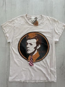 David Bowie Women’s T Shirt by Made Worn Pink Orange RARE XS - Picture 1 of 5