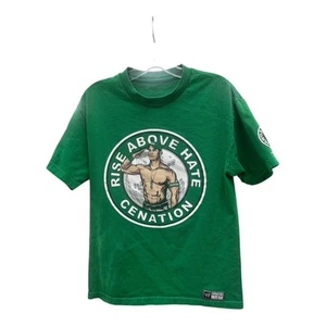 WWE John Cena Rise Above Hate Cenation Medium Shirt Green Never Give Up - Picture 1 of 5